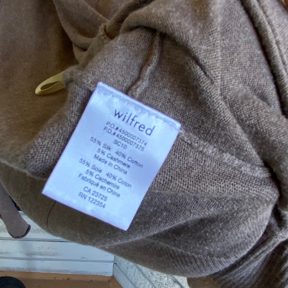 SOLD aritzia | brown drapey cardigan | silk cashmere blend | size small - Picture 7 of 10